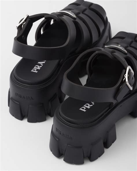 prada rubber sandal|prada platform sandals outfit.